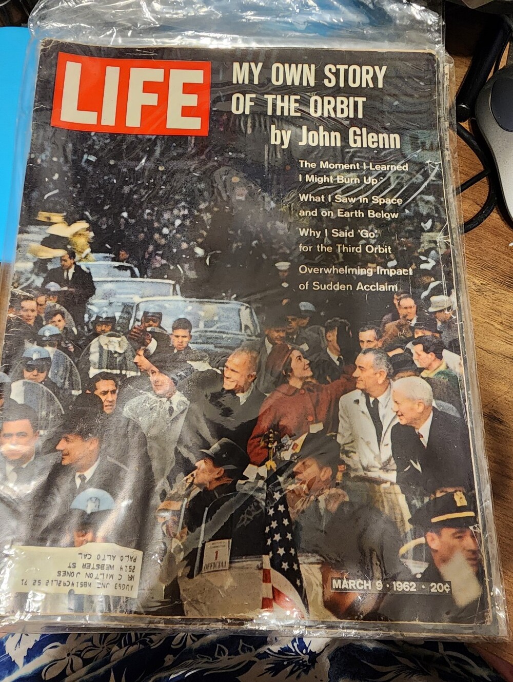 Vintage LIFE Magazine Cover - Blue and Black - Unbranded